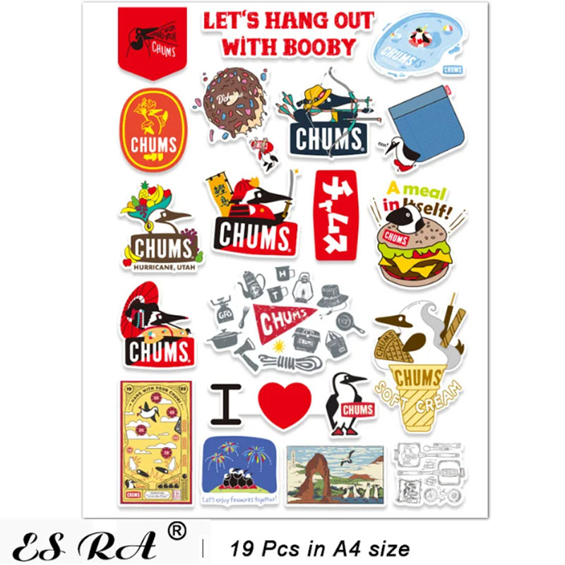 Outdoor Adventure Brand - Stiker Vinyl Glossy untuk Petualangan Berkemah