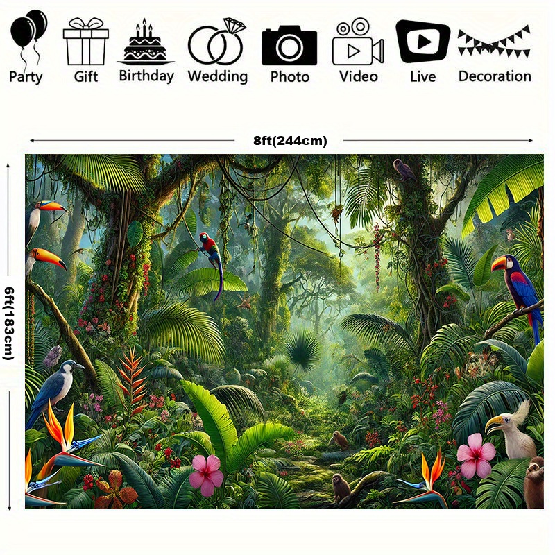 1 Buah Dekorasi Latar Belakang - Outdoor Adventure Birthday Party ulasan dan harga