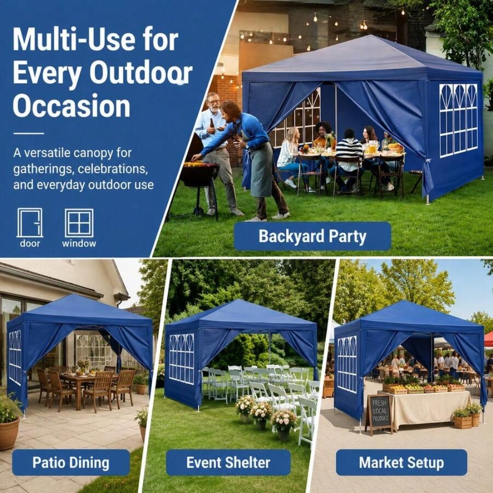 Tenda Gazebo Lipat 10x10 denga - Outdoor Adventure Tent ulasan dan harga