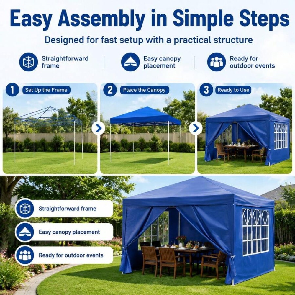 Tenda Gazebo Lipat 10x10 denga - Outdoor Adventure Tent ulasan dan harga